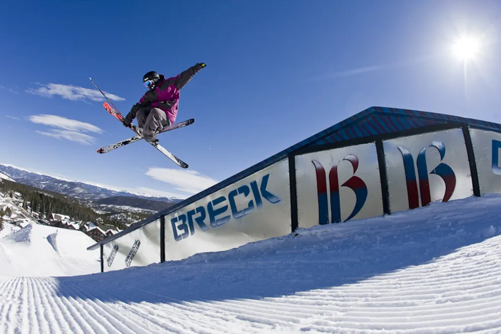 Breck skier terrain park
