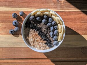 oatmeal bowl with berries