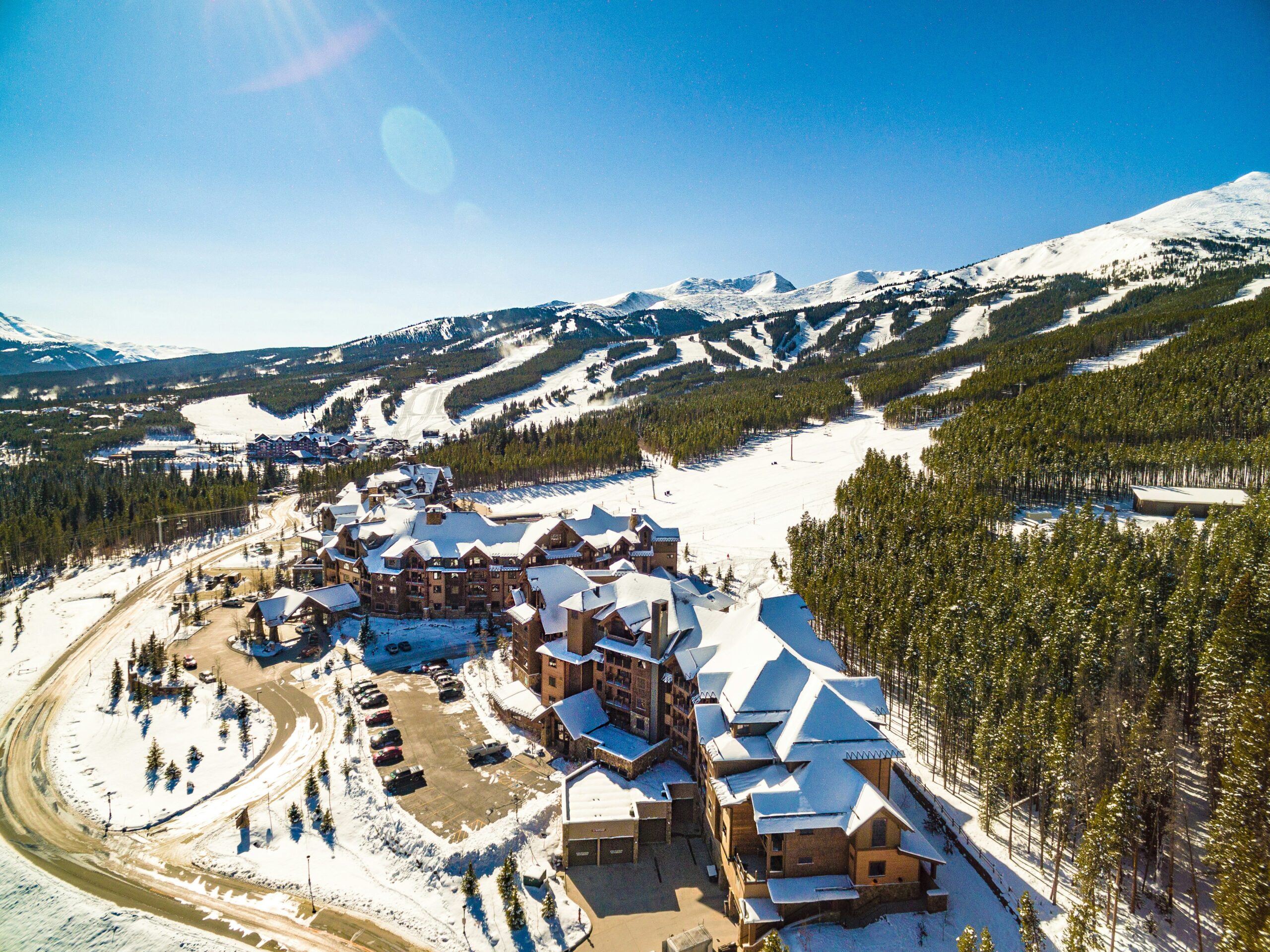 view of Breckenridge ski resort from above